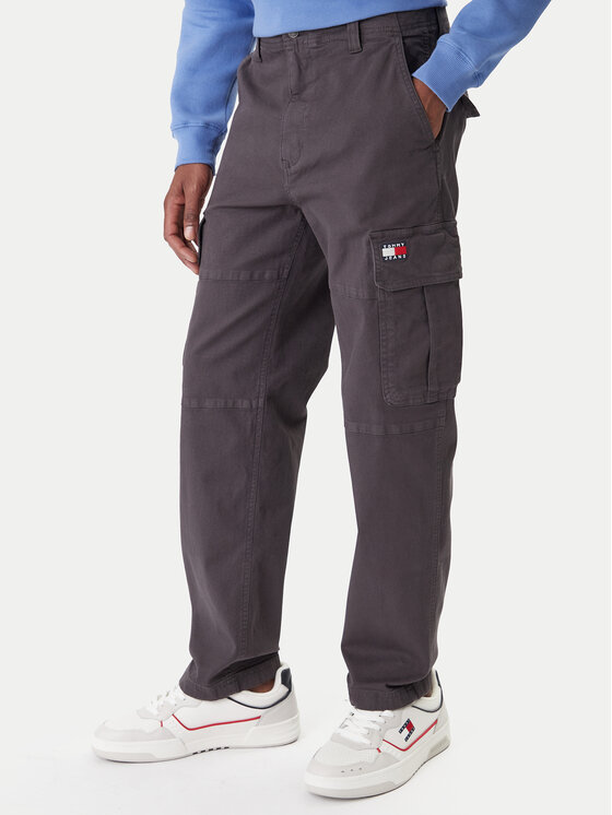 Tommy Jeans Spodnie materiałowe Sonny DM0DM22651 Szary Slim Fit