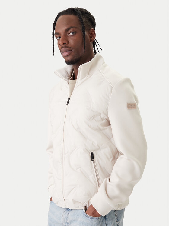 Guess Kurtka przejściowa M6RL10 WJ232 Écru Regular Fit