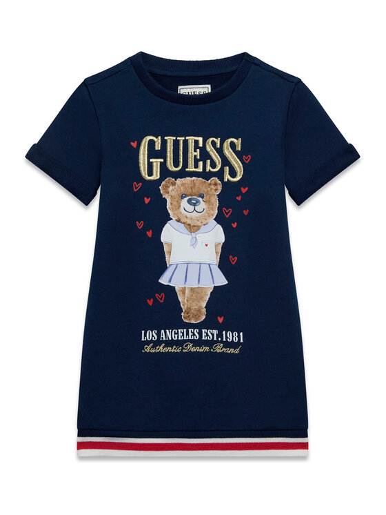 Guess Sukienka codzienna K6RK11 KAD74 Biały Regular Fit