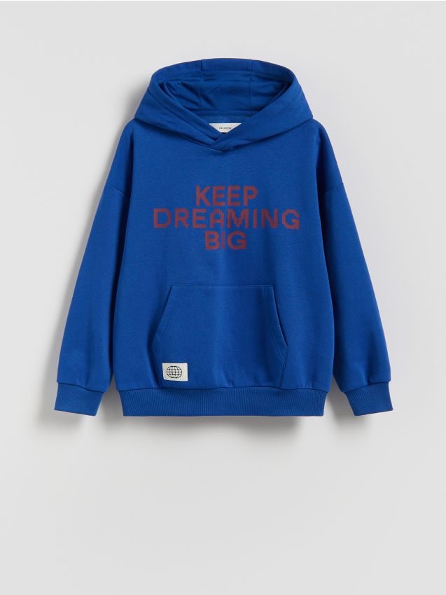 Reserved - Bluza z kapturem - niebieski