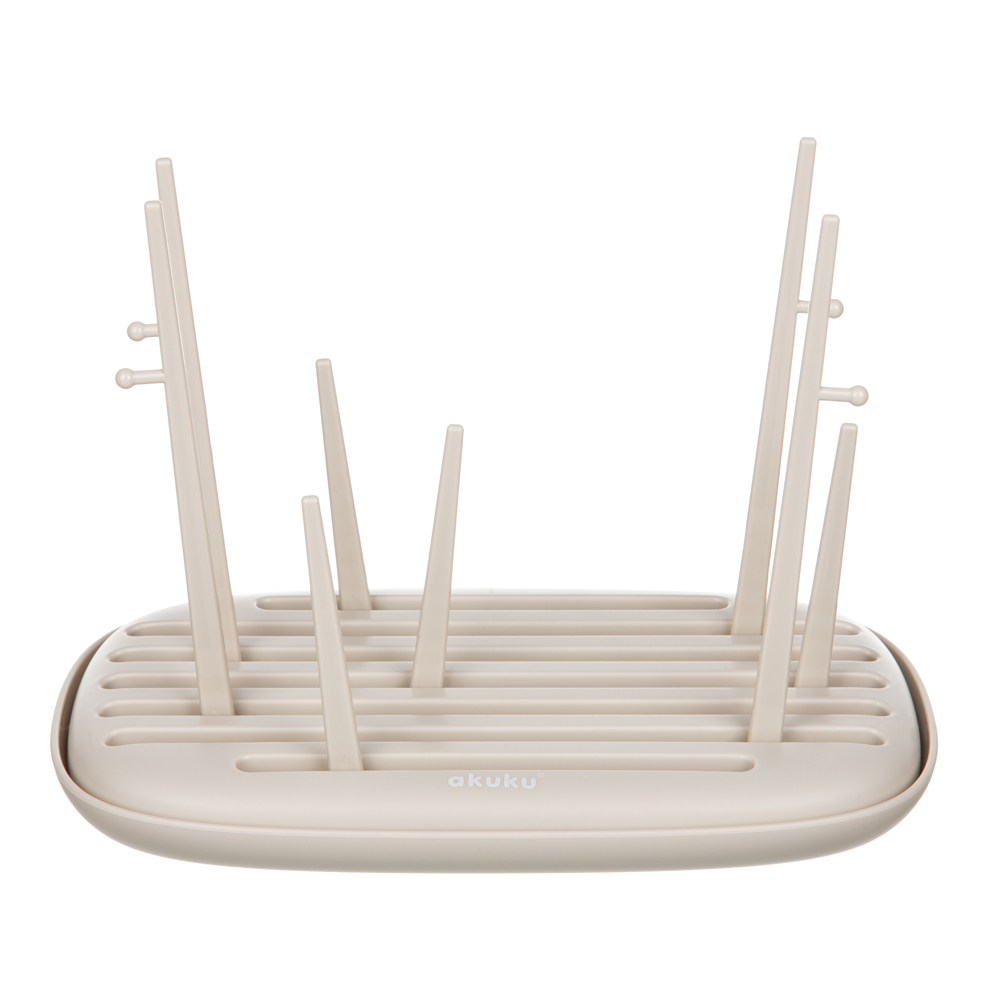 Akuku, składana suszarka na butelki i akcesoria, beżowa, 1 sztuka