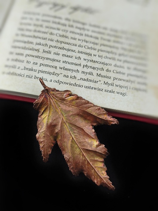 Liść miedziany wisior Klon Czerwony I