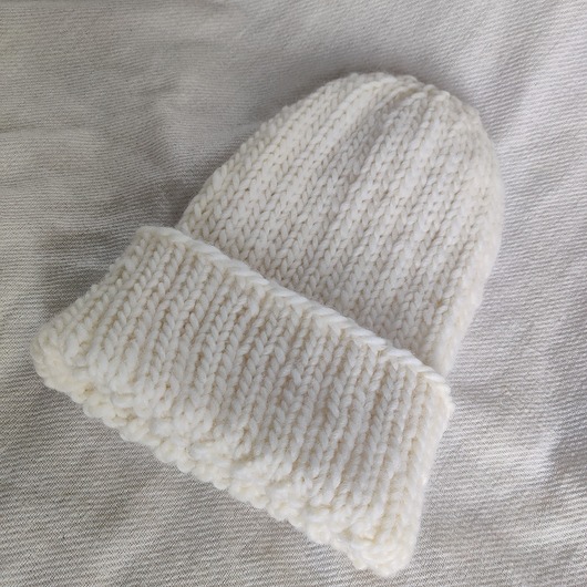 Czapka z wełny owczej śmietankowa WOOLLY śmietanka