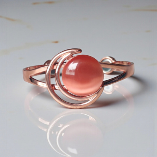 Bransoletka magnetyczna miedziana kamień słoneczny