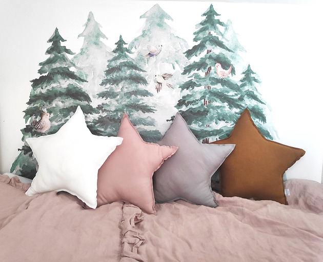 Poduszka gwiazda szara