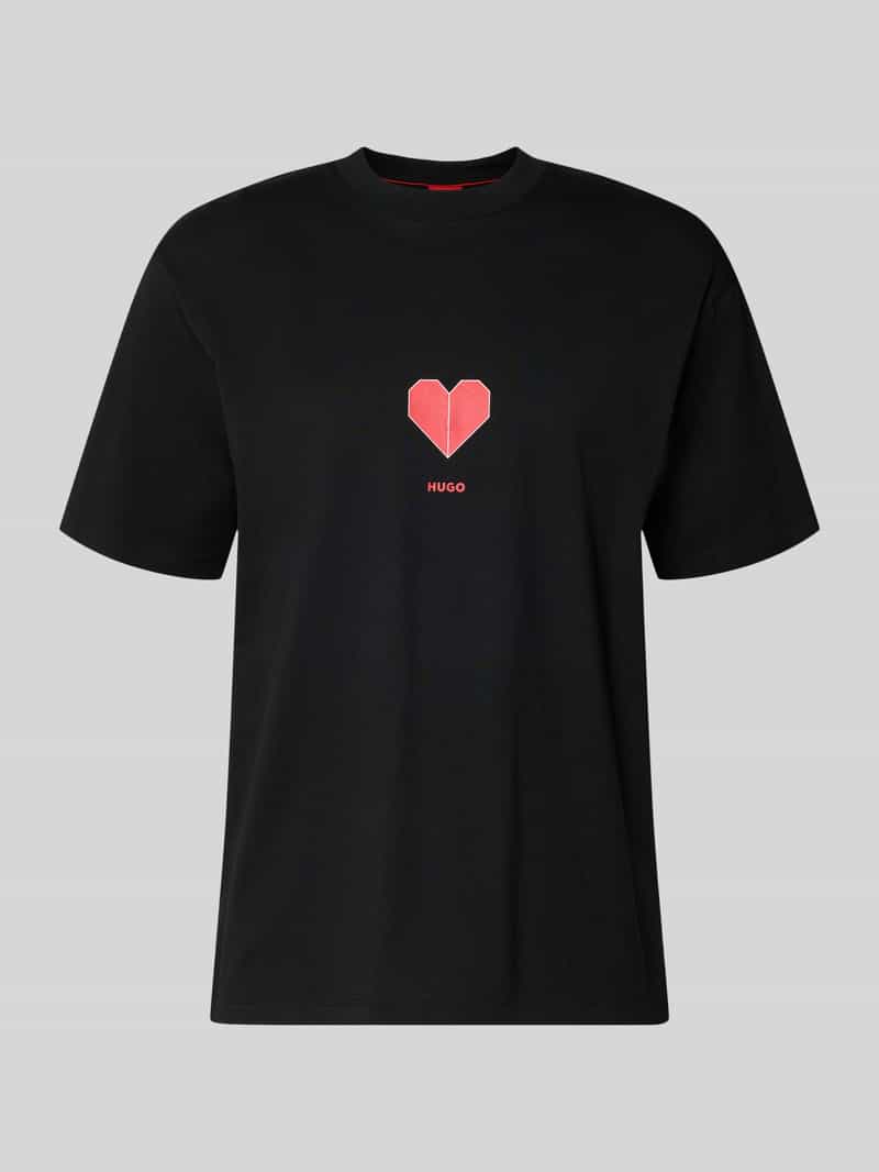 T-shirt o kroju regular fit z czystej bawełny model ‘DALENTIN’