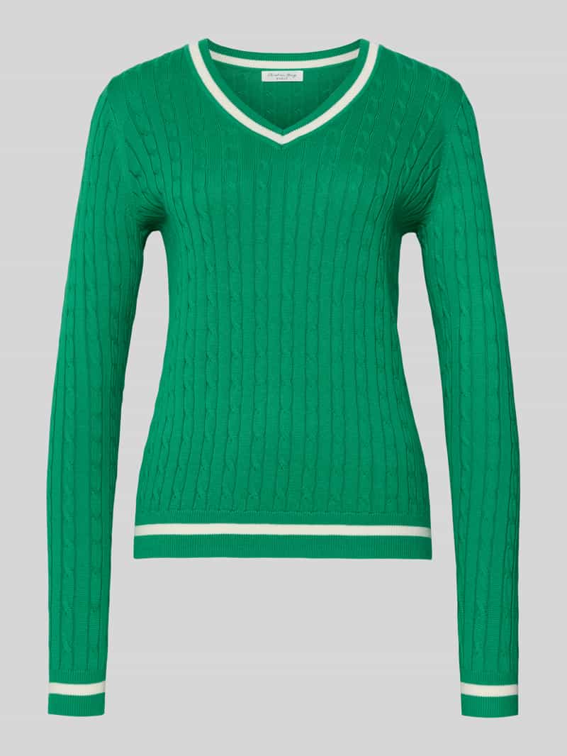 Bluzka z długim rękawem o kroju slim fit z imitacji dzianiny