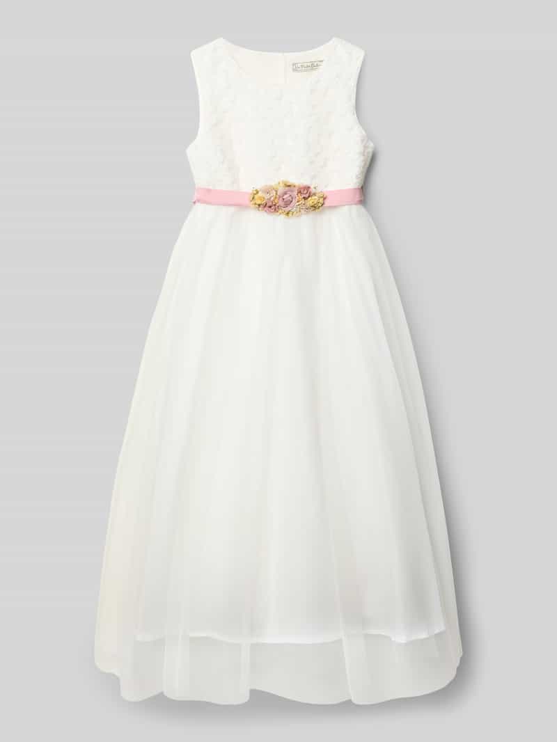 Sukienka z mieszanki bawełny z partią talii