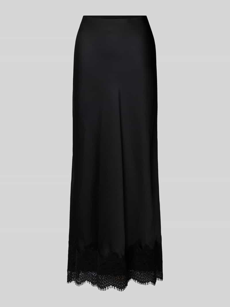 Długa spódnica z obszyciem koronką model ‘ELLETTE’