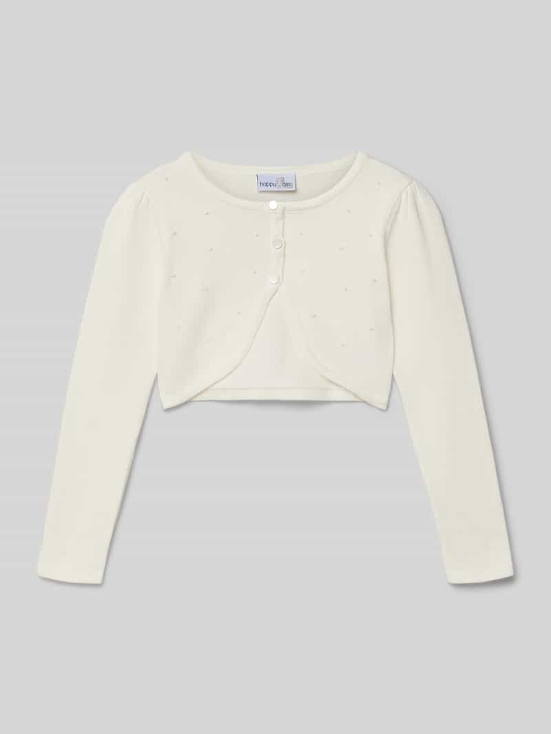 Kurtka z dzianiny krótka z perełkami