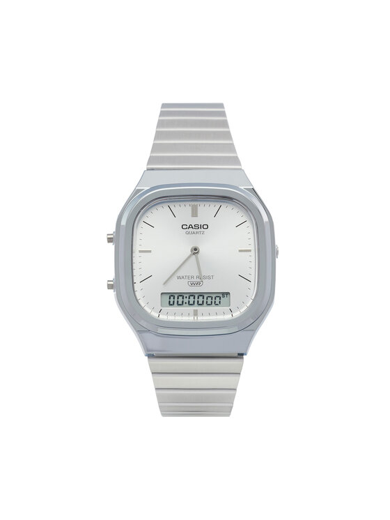 Casio Zegarek AQ-240E-7AEF Srebrny