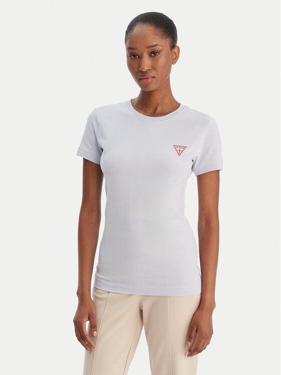 Guess T-Shirt W2YI44 J1314 Błękitny Regular Fit