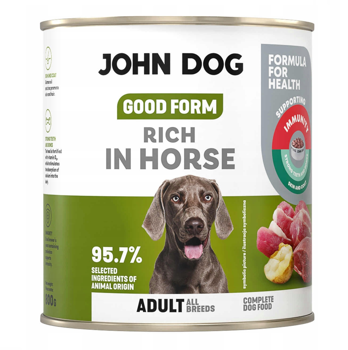 JOHN DOG Good Form Bogata w koninę - mokra karma dla psa - 800g