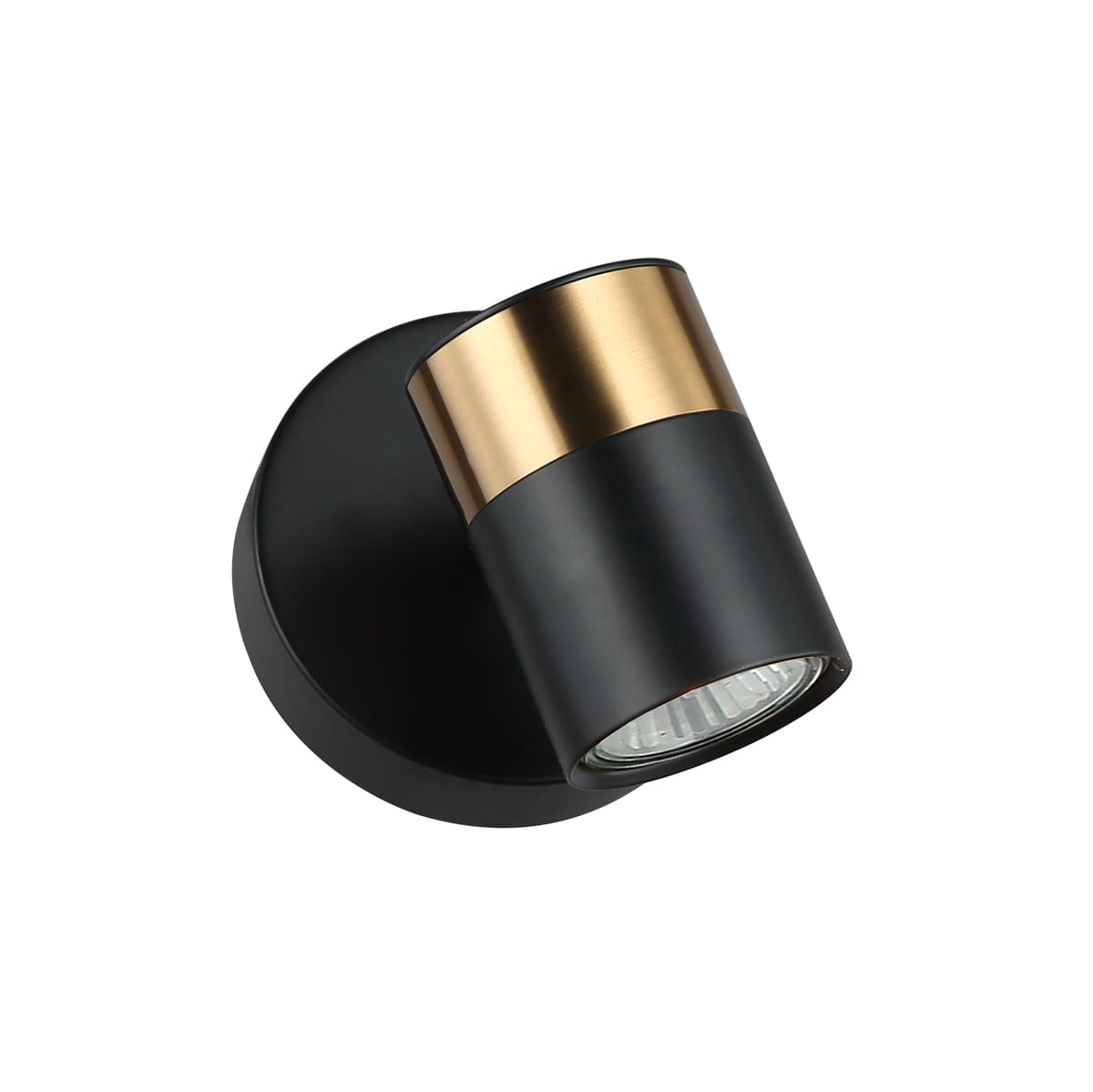 ELICE reflektorek ścienny sufitowy czarny ze złotem 1xGU10 WL-58892-1-BK-BRO