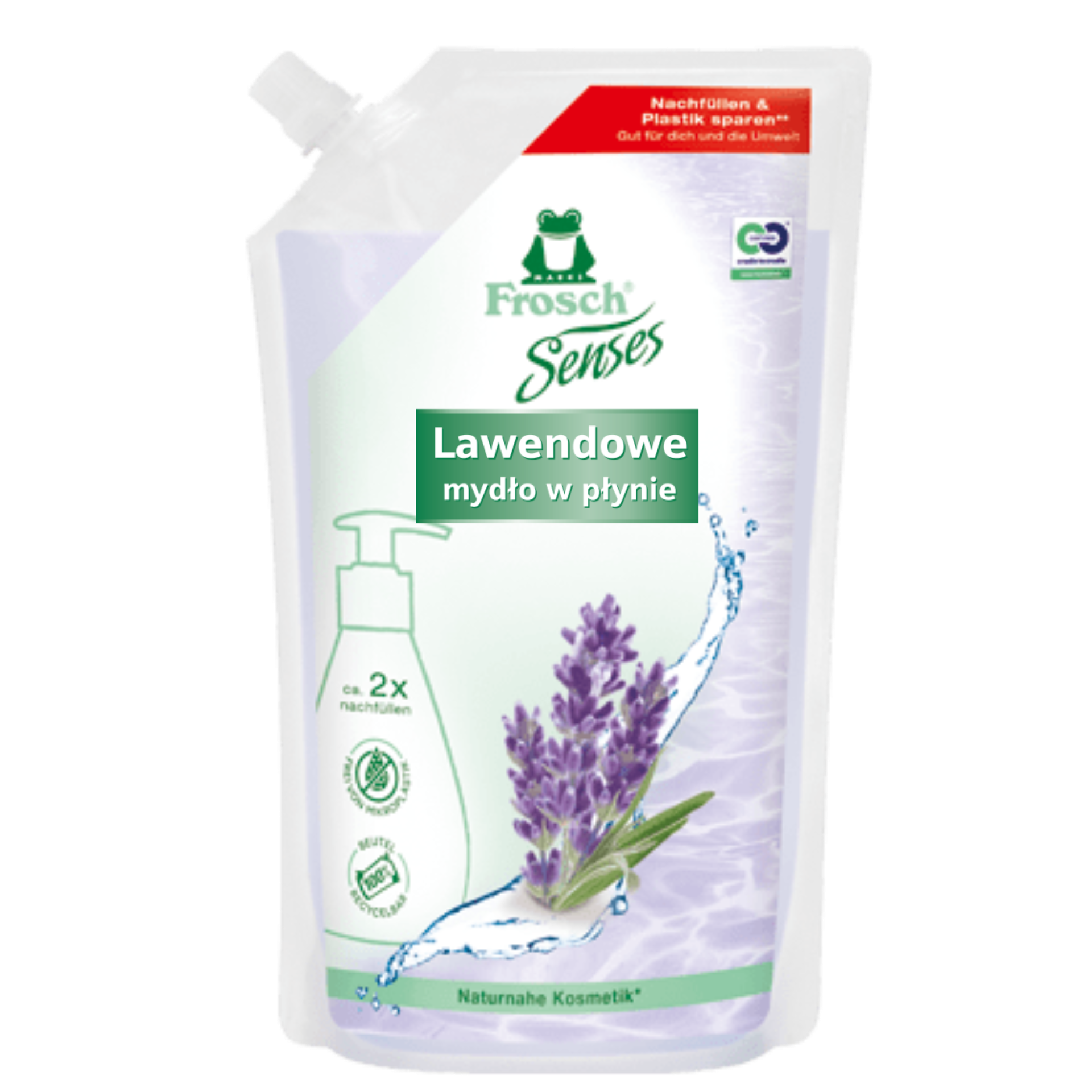 Frosch, mydło w płynie, lawendowe, zapas, 500 ml