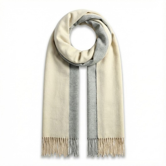 SZAL SZALIK kaszmir 100% kaszmirowy beżowy szary