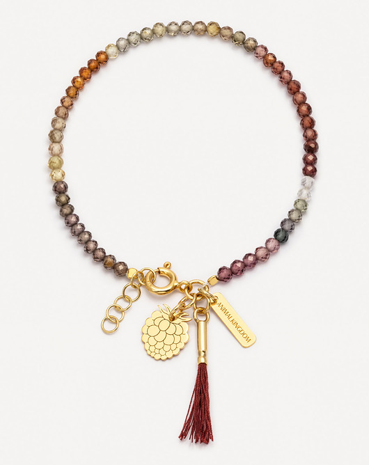 Bransoletka pozłacana z kamieniami naturalnymi September Soul