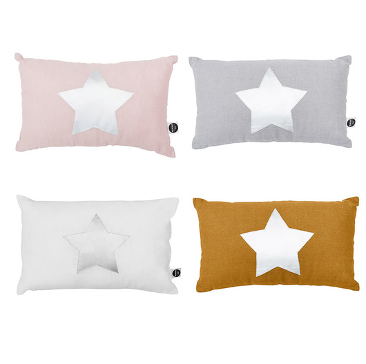BOHO poduszka ze srebrną gwiazdką