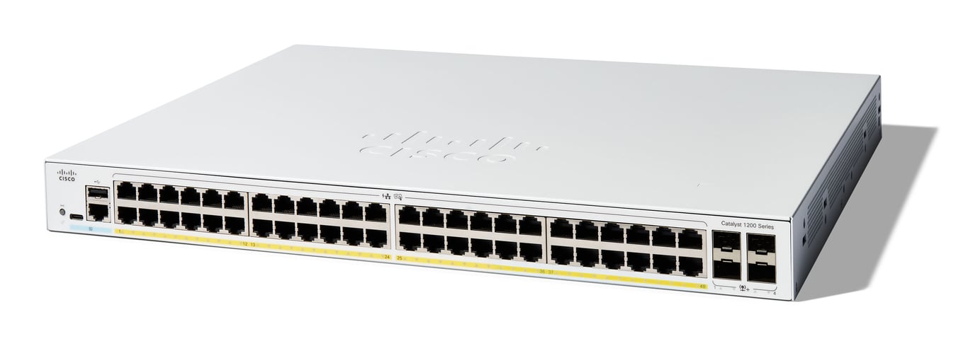 Cisco Catalyst C1200-48P-4X-RF łącza sieciowe Zarządzany L2/L3 Gigabit Ethernet (10/100/1000) Biały