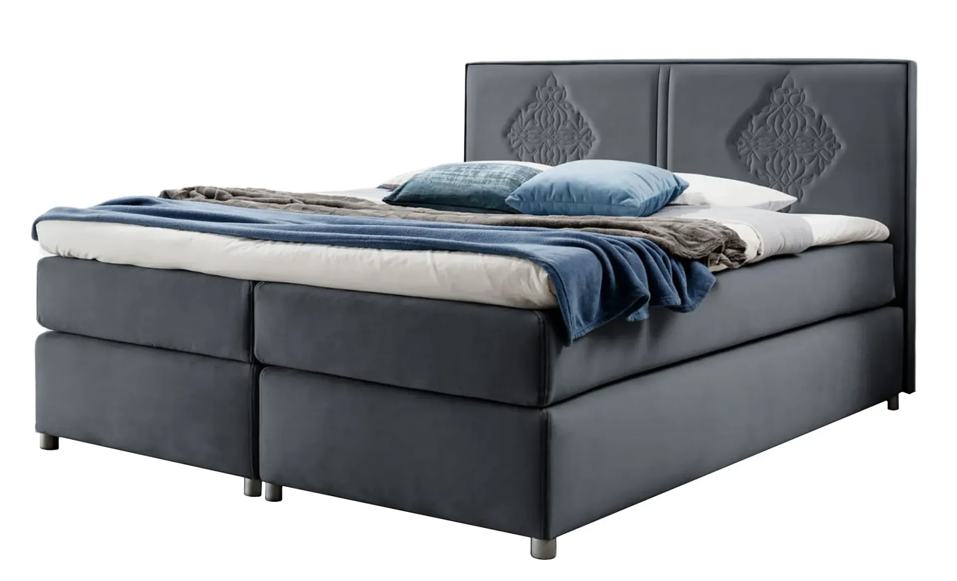 Ciemnoszare łóżko kontynentalne 5 rozmiarów M7-S71