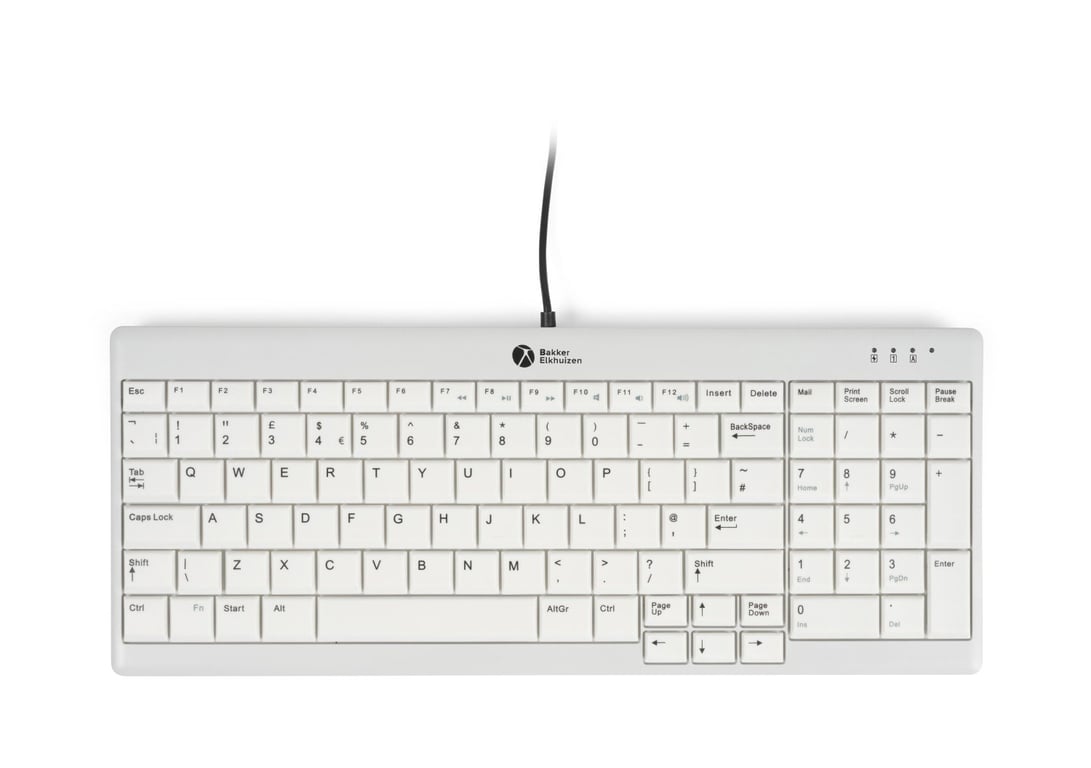 BakkerElkhuizen UltraBoard 960 V2 klawiatura Biuro USB QWERTZ Niemiecki Szary