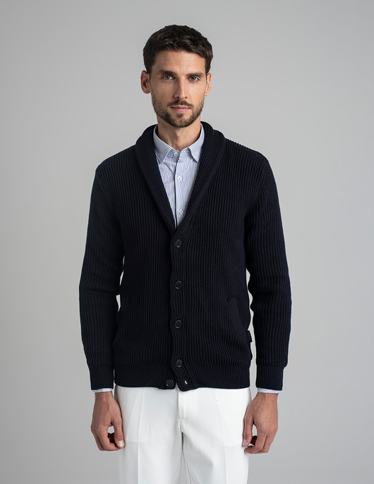 Sweter kardigan magnano vn granatowy