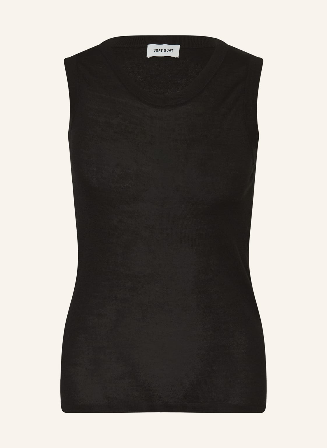 Soft Goat Dzianinowy Top Z Jedwabiu Z Dodatkiem Kaszmiru schwarz