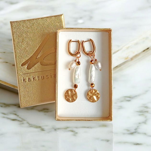 Fikuśne perły : kolczyki : wyjątkowy prezent PREMIUM