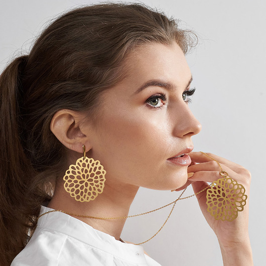 Ażurowe koła komplet biżuterii casual Eris c671