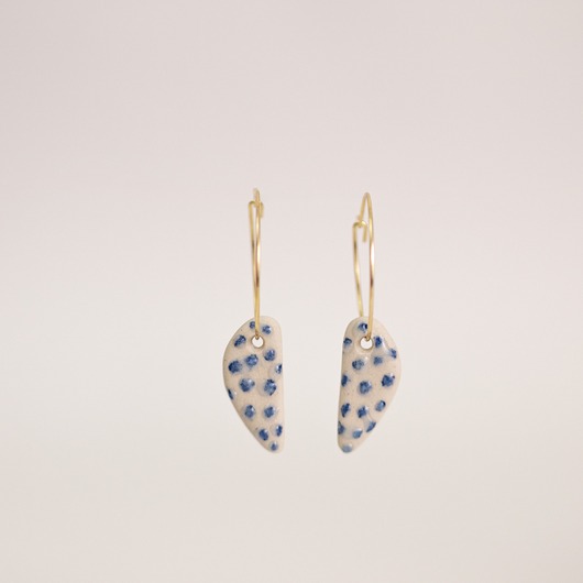 Kolczyki ceramiczne blue dots