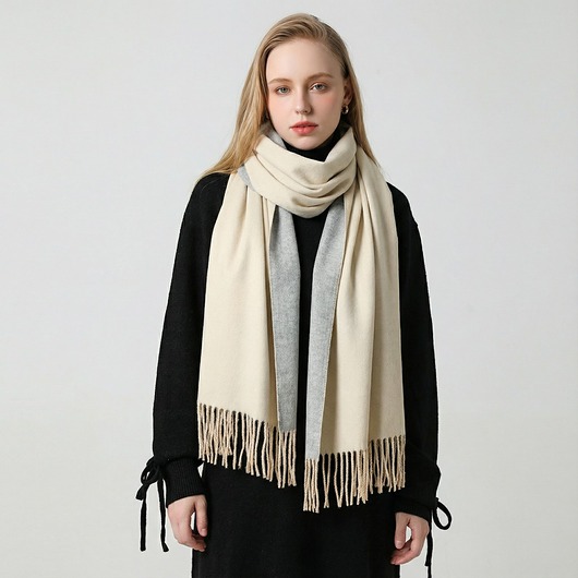 SZAL SZALIK kaszmir 100% kaszmirowy beżowy szary