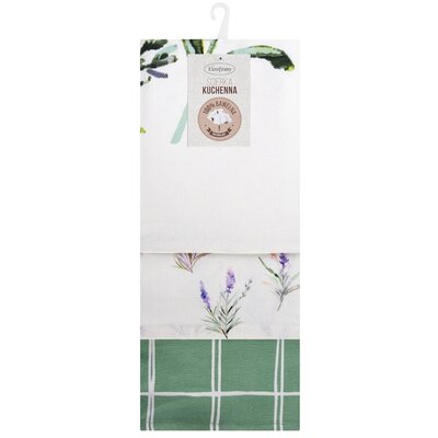Ściereczka EUROFIRANY Lavender 50 x 75 cm Naturalny (3 sztuki)