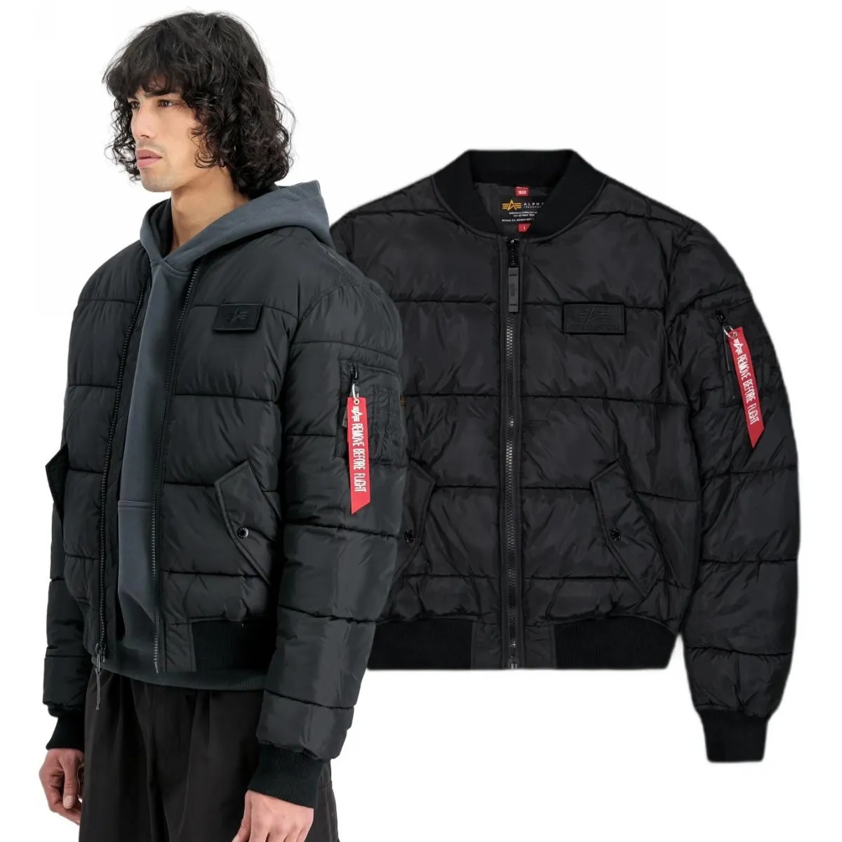 Kurtka Alpha Industries MA-1 Puffer Bomber Jacket 138116 03 - Czarna