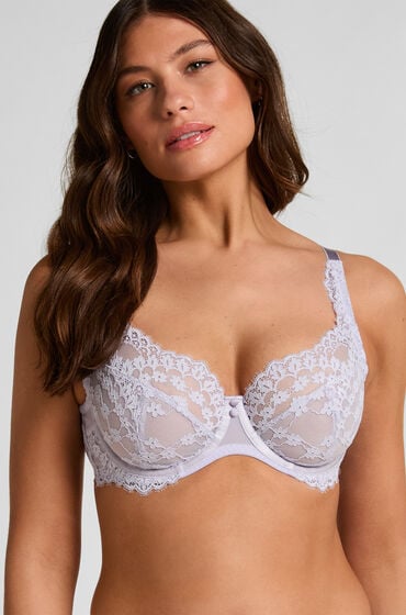 Hunkemöller Biustonosz nieusztywniany z fiszbinami Daisy Fioletowy