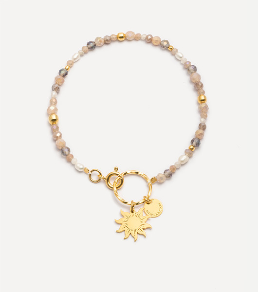 Bransoletka pozłacana z kamieniami Shine Bright