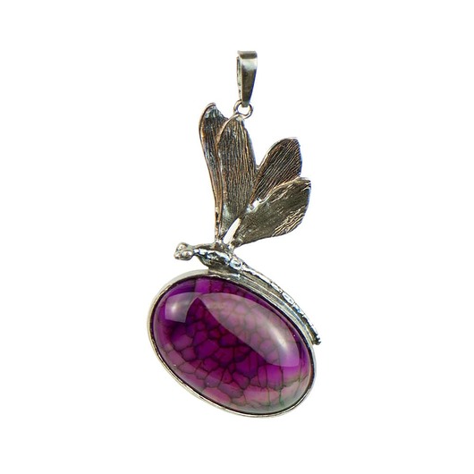 Srebrny wisior z owalnym agatem