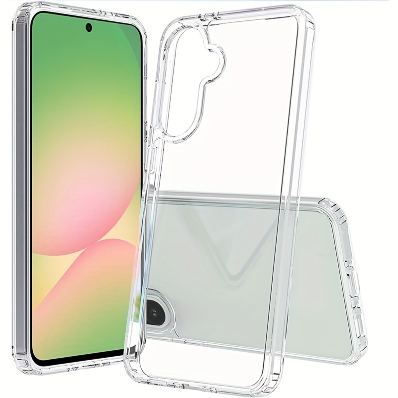 TEMU Etui na telefon: Hybrydowe przezroczyste etui kryształowe kompatybilne z Galaxy A56 5G (2025)/A36 5G - Technologia poliwęglanowa, antyżółknące