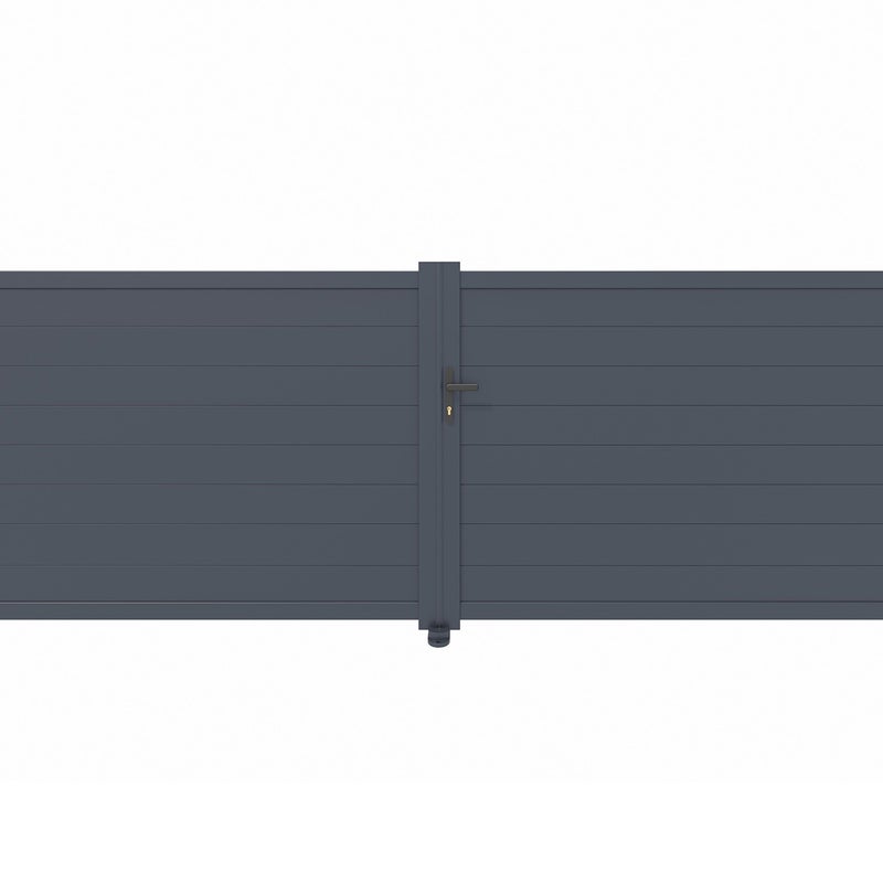 Brama aluminiowa dwuskrzydłowa 4m EIGER 400B140 Szara