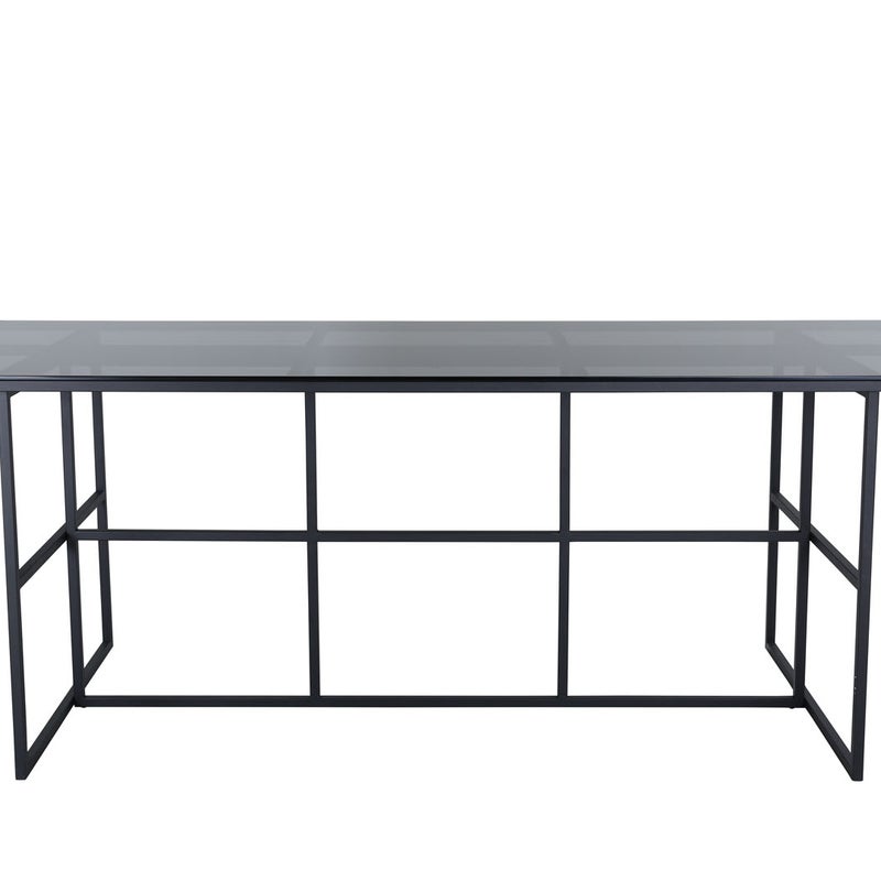 Leif stół do jadalni 90x200cm czyste szkło czarny.