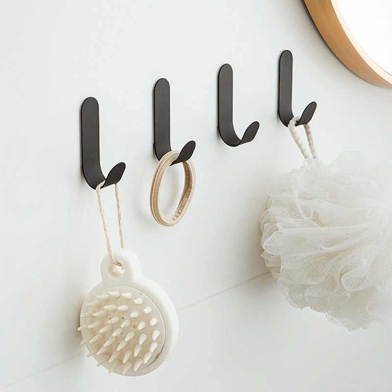 Czarna farba do pieczenia 6 samoprzylepnych haczyków ściennych, wodoodporny hak ścienny ze stali nierdzewnej, samoprzylepny wieszak na ręczniki ze sc