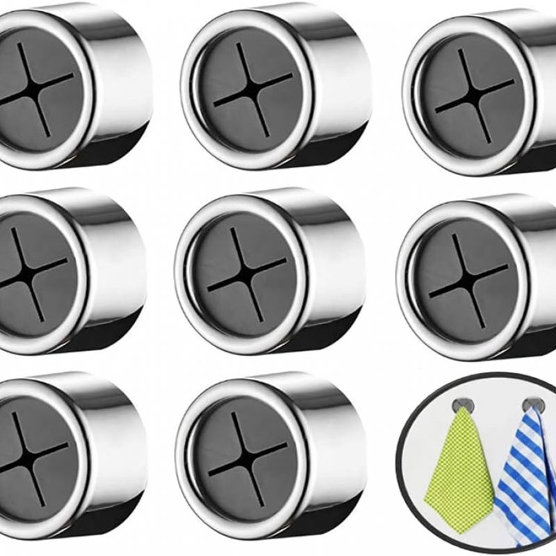 8 sztuk samoprzylepny wieszak na ręczniki, uchwyt na ręczniki kuchenne, samoprzylepny wieszak na ręczniki, okrągły samoprzylepny uchwyt na haczyk