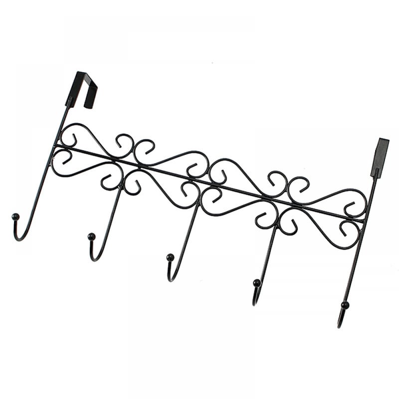 Haczyk na drzwi, wieszak na ubrania, wieszak na ręczniki vintage, wieszak na kapelusze, grzebienie, klucze, torby, z 6 haczykami na drzwiach szafy