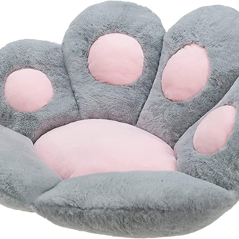 (70 x 70 cm, szary) Poduszka, poduszka w kształcie łapki kota, słodka poduszka na siedzisko, poduszka na sofę lub krzesło, dekoracja zewnętrzna