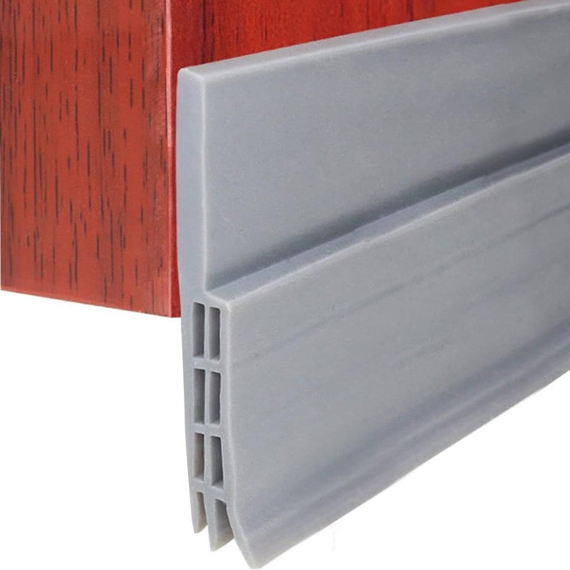 Uszczelka termiczno-akustyczna, naklejana na dole drzwi 100 cm x 5 cm, anty-zimne powietrze, anty-, owady (szara)