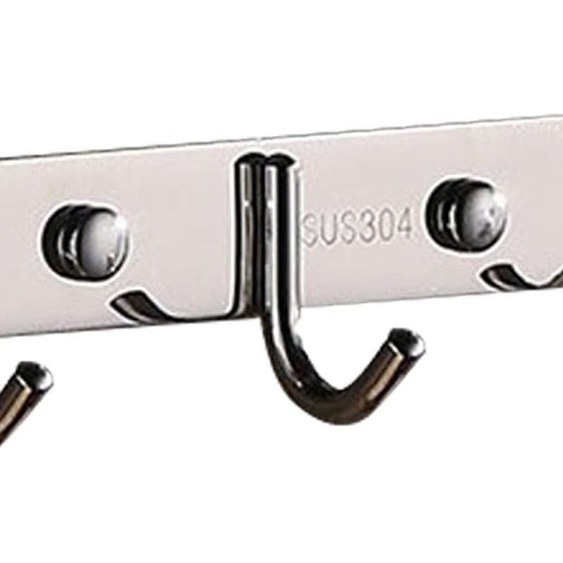 Wieszak na ubrania ze stali nierdzewnej, wieszak ścienny na ręczniki, haczyki na ubrania (3 haki)