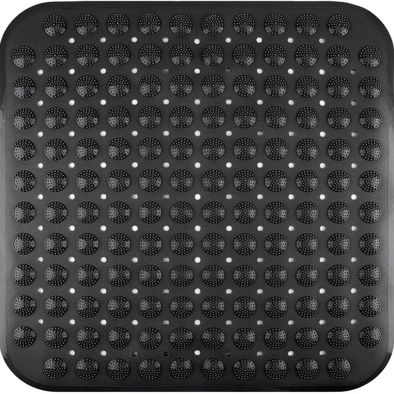 Mata antypoślizgowa pod prysznic, do łazienki, masaż stóp, wymiary 48x48cm, kolor czarny.