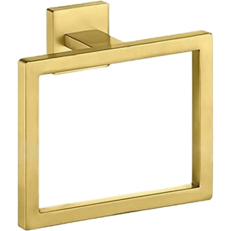 Kwadratowy wieszak na ręczniki do łazienki, ścienny wieszak na ręczniki do wanny i prysznica, złoty