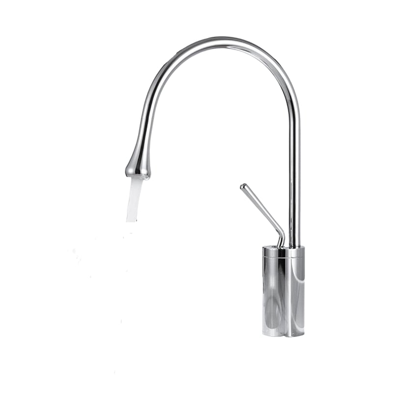 Bateria łazienkowa z ramieniem obrotowym 360° i konstrukcją lejowatą, ocynkowana, niski profil