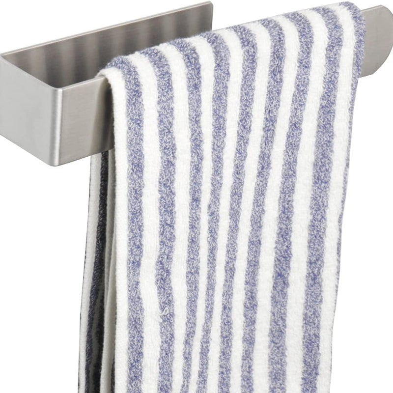 Wieszak na ręczniki łazienkowe bez wiercenia SUS304 ze stali nierdzewnej montowany na ścianie w zlewie kuchennym, 24 cm, srebrny