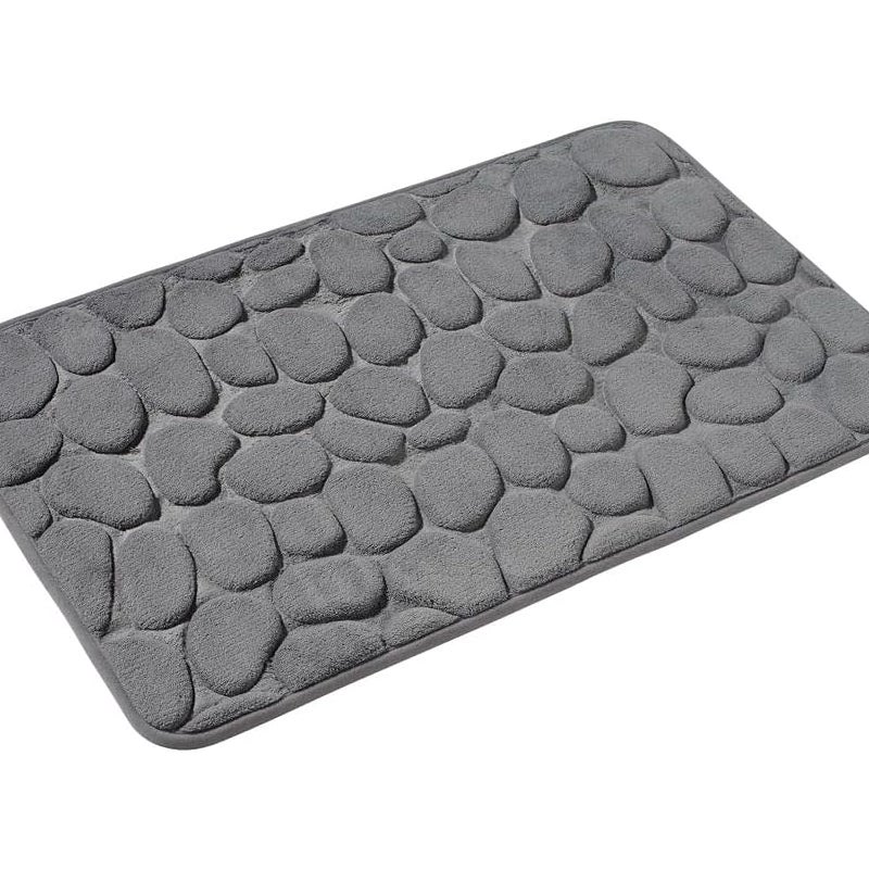 Mata łazienkowa z pianki memory, miękka, antypoślizgowa, z mikrofibry, szara (40 x 60 cm)